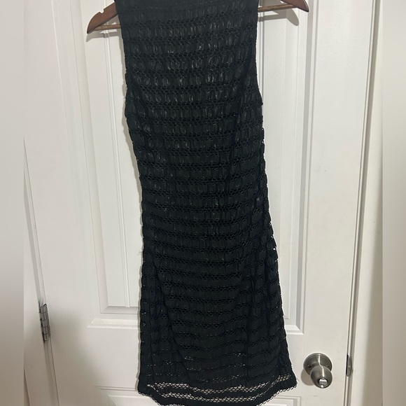 Zara Plastic Weave Black Dress - Picture 5 of 5